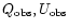 $Q_{\rm obs}, U_{\rm obs}$
