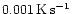 $0.001\rm\,K\rm\, s^{-1}$