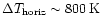 $\Delta T_{\rm horiz}\sim 800\rm\,K$