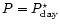 $P=P^\star_{\rm day}$