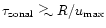 $\tau_{\rm zonal}\mathrel{\hbox{\hbox to 0pt{ \lower.6ex\hbox{$\sim$ }\hss}\raise.4ex\hbox{$>$ }}}R/u_{\rm max}$