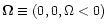 ${\vec \Omega }\equiv
(0,0,\Omega<0)$