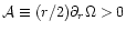 ${\cal A}\equiv (r/2){\partial}_r {\Omega}>0$