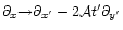 ${\partial}_x{\to}{\partial}_{x'}-2{\cal
A}t'{\partial}_{y'}$