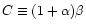 $C\equiv (1+\alpha)\beta$