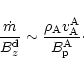 \begin{displaymath}{\frac {\dot m}{B_{z}^{\rm d}}}\sim {\frac {\rho_{\rm A}v_{\rm
A}^{\rm A}}{B_{\rm p}^{\rm A}}}\cdot
\end{displaymath}
