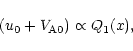 \begin{displaymath}(u_0 + V_{{\rm A} 0}) \propto Q_1(x) ,
\end{displaymath}