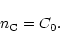 \begin{displaymath}n_{\rm C}=C_0 .
\end{displaymath}