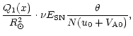 $\displaystyle {Q_1(x) \over R_{\odot}^2} \cdot \nu E_{\rm SN} {\theta \over N
(u_0+V_{{\rm A}0})} ,$
