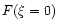 $F(\xi=0)$