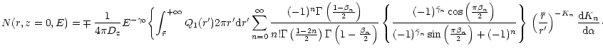$\displaystyle { N(r, z=0, E) =} \mp \frac{1}{4 \pi D_{\rm z}}
E^{-\gamma_0} \Bi...
...\bar r}\over r^{\prime}\right)^{-K_n} {{{\rm d}K_n}\over {{\rm d}\alpha}}
\cdot$