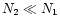 $N_{2}\ll N_{1}$