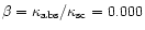 $\beta =\kappa _{\rm {abs}} /\kappa _{\rm {sc}} =0.000$