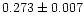 $0.273\pm0.007$
