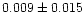 $0.009\pm0.015$