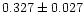 $0.327\pm0.027$