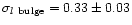 $\sigma_{l~{\rm bulge}}= 0.33\pm 0.03$