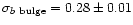 $\sigma_{b~{\rm bulge}}= 0.28\pm0.01$