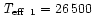 $\mbox{\it T$_{\rm eff}$ }_{1}=26\,500$