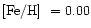 $\mbox{${\rm [Fe/H]}$ }=0.00$