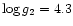 $\log g_2=4.3$