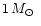 $1\mbox{\,$M_{\odot}$ }$