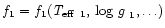 $f_1 = f_1 (\mbox{\it T$_{\rm eff}$ }_1, \mbox{\,log $g$ }_1, \ldots)$