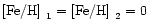 $\mbox{${\rm [Fe/H]}$ }_1 = \mbox{${\rm [Fe/H]}$ }_2 = 0$