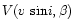$V(v~{\rm sin} i, \beta)$