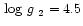 $\mbox{\,log $g$ }_2 = 4.5$