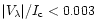 $\vert V_\lambda\vert/I_{\rm c}<0.003$