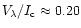 $V_{\lambda}/I_{\rm c}\approx0.20$