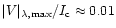 $\vert V\vert _{\lambda,{\rm max}}/I_{\rm c}\approx0.01$