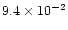 $9.4\times10^{-2}$