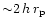 ${\sim} 2\,h\,r_{\rm p}$