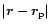 $\vert\vec{r}-\vec{r}_{\rm p}\vert$