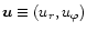 $\vec{u}\equiv (u_r, u_\varphi)$