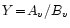 $Y\!=\!A_v/B_v$
