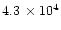 $4.3\,\times10^4$