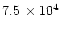 $7.5\,\times10^4$