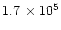 $1.7\,\times10^5$