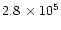 $2.8\,\times10^5$