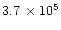$3.7\,\times10^5$