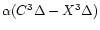 $\alpha (C^3\Delta-X^3\Delta)$