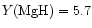 $Y({\rm MgH})=5.7$