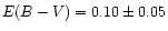 $E(B-V)=0.10\pm0.05$