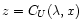 $z = C_{U}(\lambda, x)$