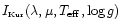 $I_{\scriptscriptstyle\rm Kur}(\lambda, \mu, T_{\rm eff}, \log g)$