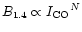 $B_{1.4}\propto {I_{\rm CO}}^{N}$