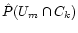 \(\hat{P}(U_m\cap C_k) \)